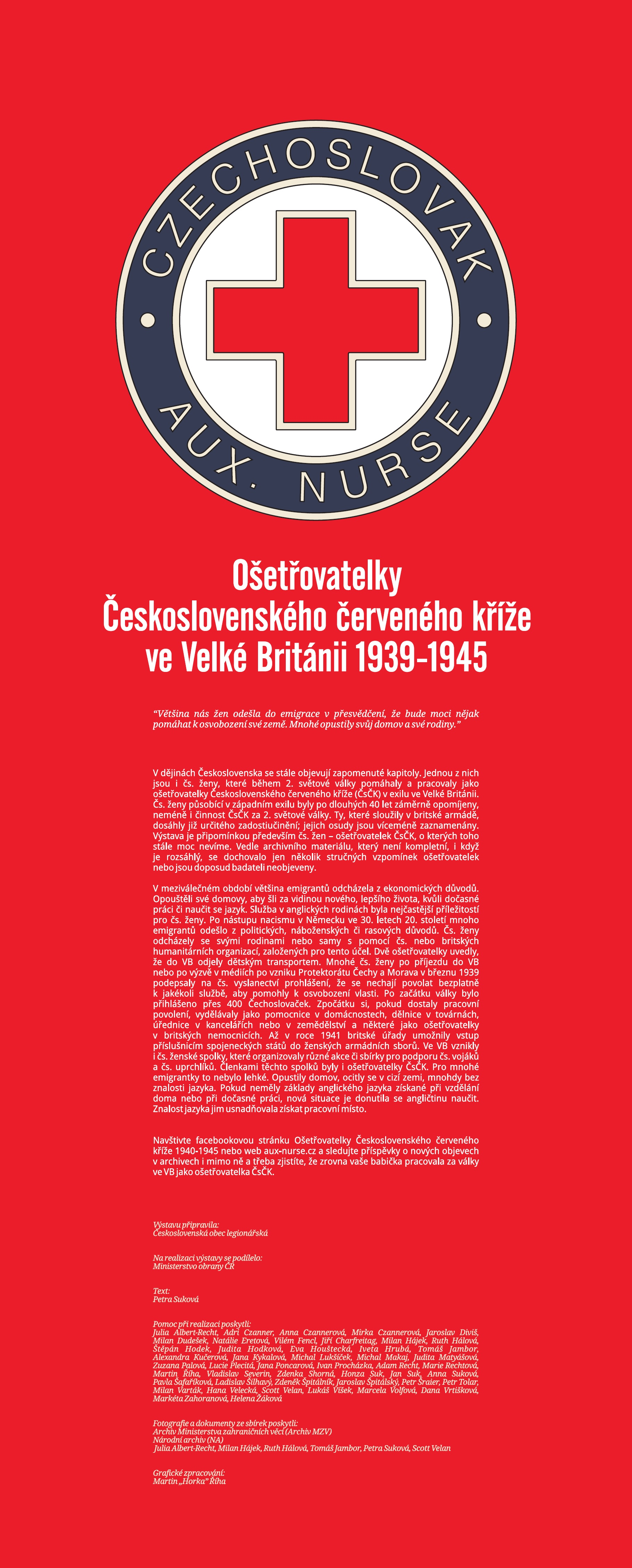 Ošetřovatelky Československého červeného kříže ve Velké Británii 1939-1945 - panel